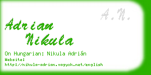 adrian nikula business card